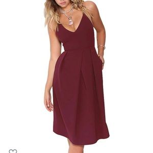 NWT Burgundy Dress with Pockets